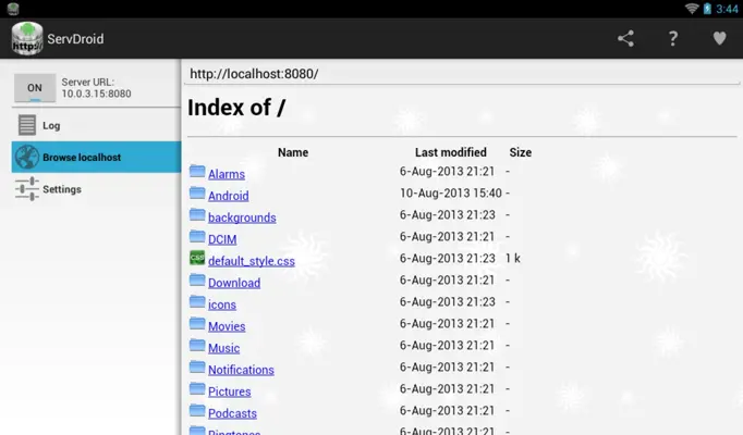 ServDroid android App screenshot 1